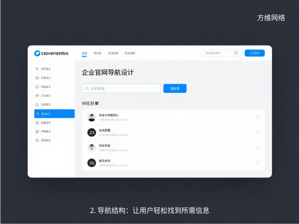 2. 導航結(jié)構(gòu)：讓用戶輕松找到所需信息